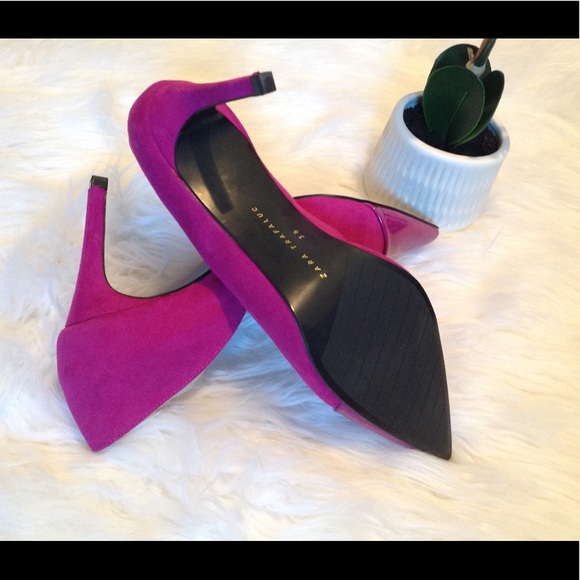 Gorgeous magenta/pink 3" pointed toe heels - Picture 5 of 8